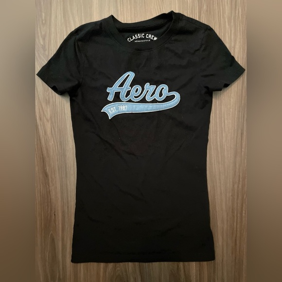 Aeropostale Girls Black and Blue Short Sleeve Tee size XS - Picture 4 of 5